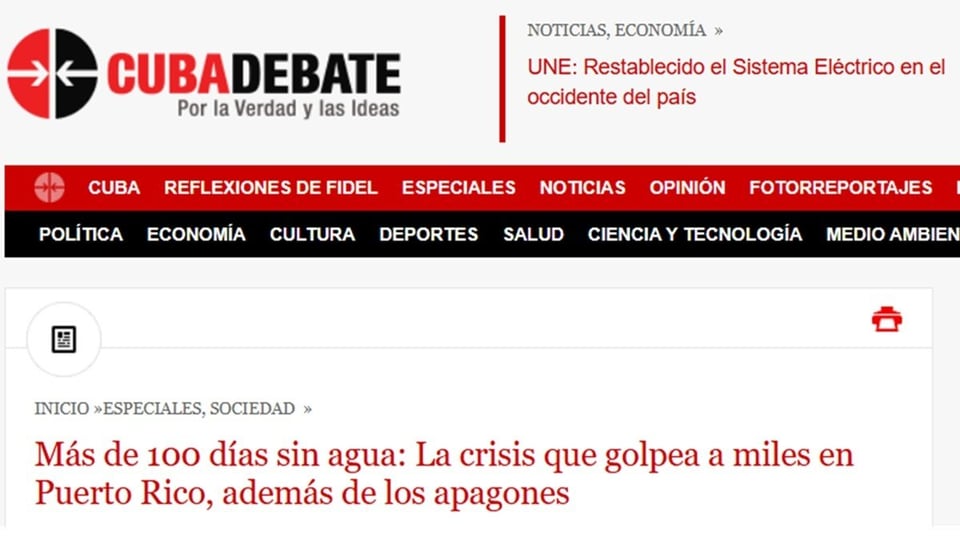 ¿Y tú qué? Cubadebate se queja de Puerto Rico pero se traga la crisis cubana