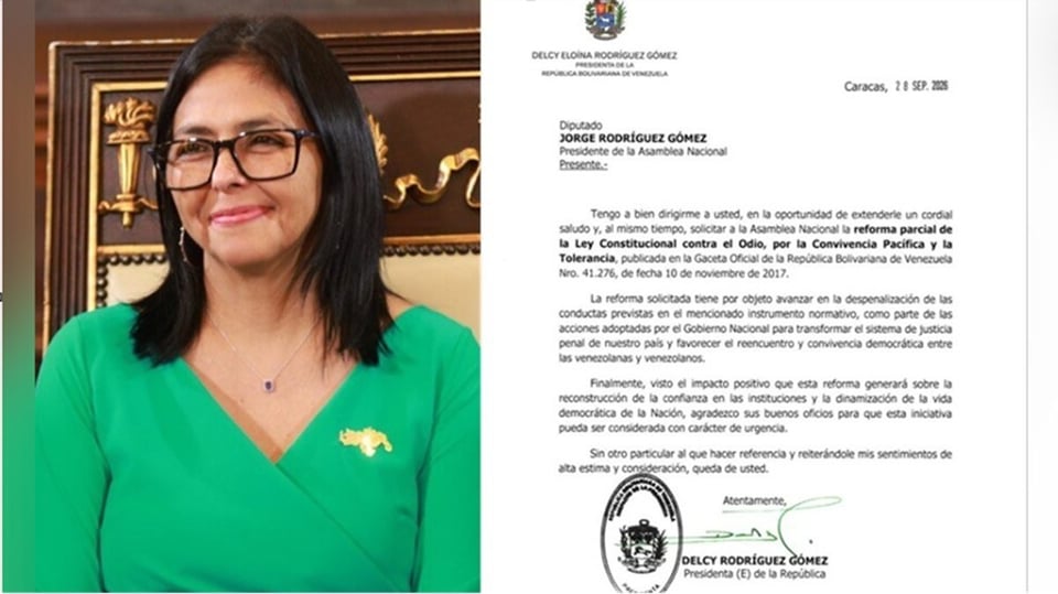 ¿Se acabaron los líos? Delcy Rodríguez le mete mano a la Ley Contra el Odio para aliviar tensiones