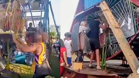 ¿Noria a pulso? ¡Carnaval de Cienfuegos se queda sin corriente pa' los niños!