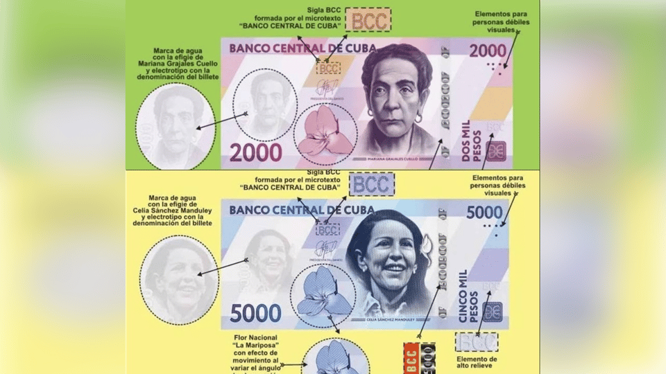 Cuba introduce billetes de 2.000 y 5.000 pesos en medio de crisis