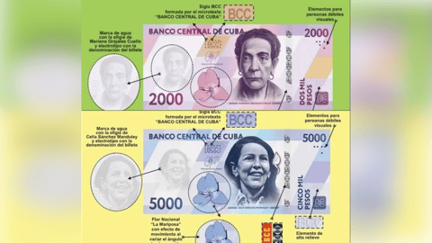 Cuba introduce billetes de 2.000 y 5.000 pesos en medio de crisis