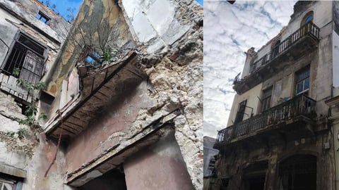 Peligro Inminente de Derrumbe Amenaza a Familia en La Habana Vieja