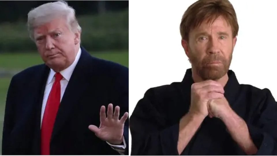 ¡Tremendo golpe! Trump se despide de Chuck Norris, el 'tipo duro' que 'no querrías pelear'
