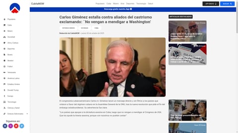 ¡Guerra Declarada! Congresista Cubanoamericano Pone en Su Lugar a Aliados del Castrismo: "¡No Vengan a Llorar!"