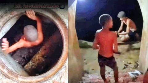 Niños se bañan en alcantarilla inundada en La Habana; reviven recuerdo trágico