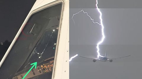 Rayo impacta avión de Avianca en pleno vuelo a Cúcuta; parabrisas cuarteado