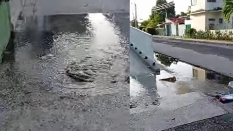¿Un río en la puerta del Pediátrico de Cienfuegos? ¡Qué bochinche hay aquí!