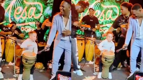 Pequeño Alex, el niño cubano de 6 años que enamora tocando el tambor