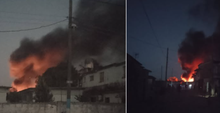 ¡Fuego en la Fábrica de Cubos! Vecinos de Matanzas en vilo por incendio cerca de la escuela