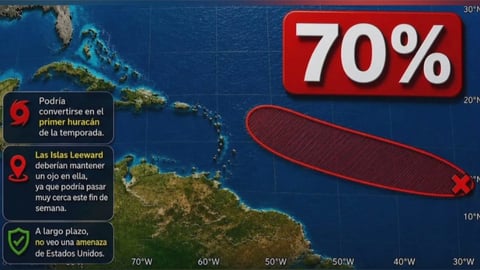 Sistema Tropical en el Atlántico Aumenta Probabilidad de Ciclón