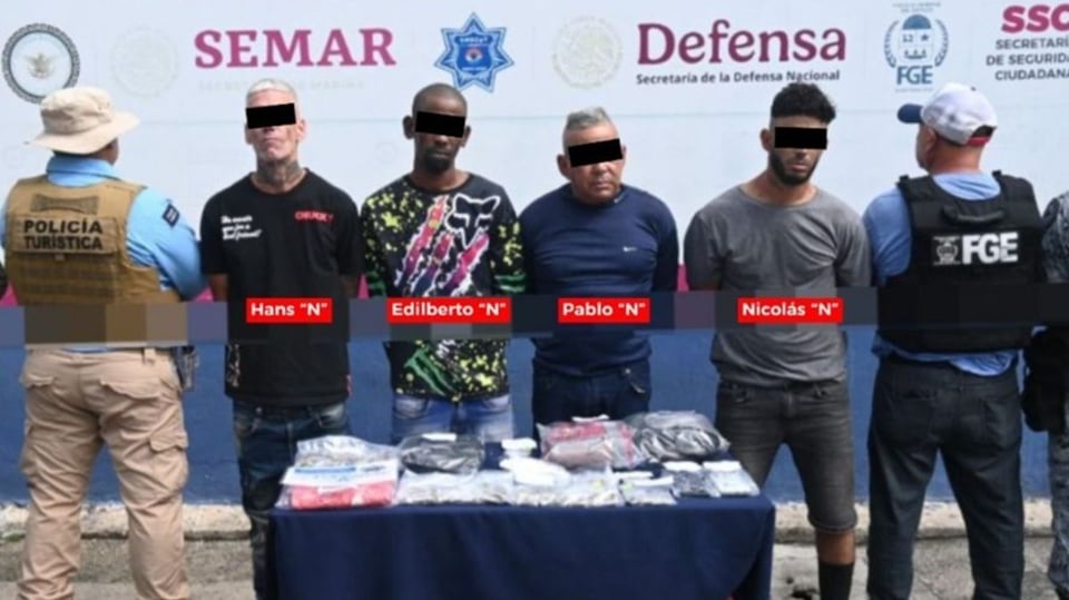 Cubanos Arrestados en Cancún por Venta de Drogas en Redes Sociales