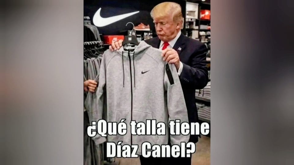 ¡Trump le busca talla al chándal de Díaz-Canel! El meme que pone a reír (y a pensar) a Cuba