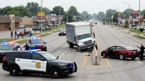Persecución Policial en Iowa Culmina con Impactante Choque contra Camión de FedEx