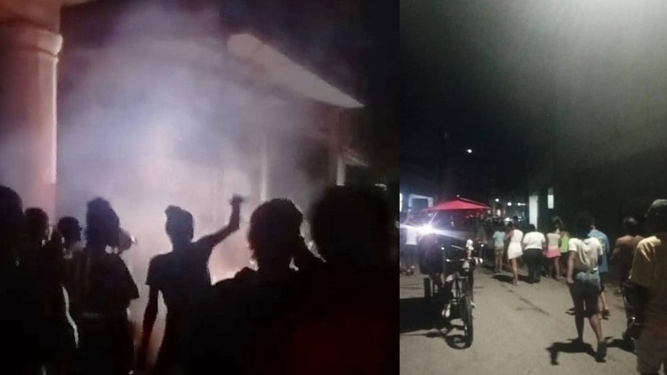 Protestas en La Habana Vieja por apagones y crisis
