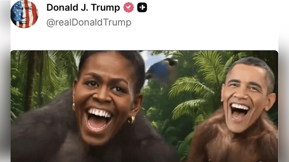 ¡Ay, mi madre! ¿Trump puso a los Obama de changos en la jungla?
