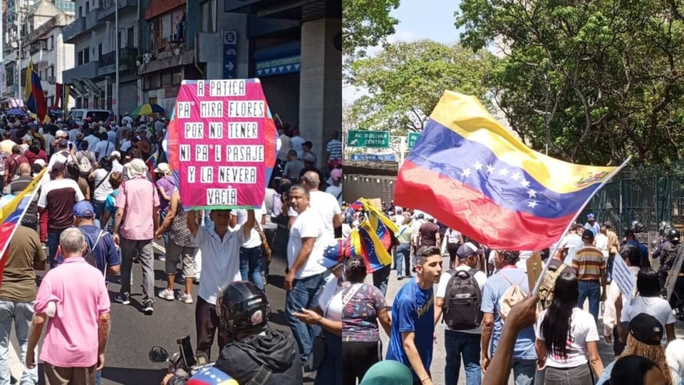 Trabajadores exigen salarios dignos en Caracas con marchas y bloqueos policiales