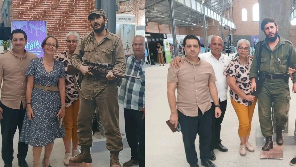 ¿Y este López con los muñecos de Fidel? ¡Vaya vacilón en La Habana!