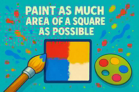 Paint the Square - How much area can you paint? Drag to paint the square within 60 seconds!