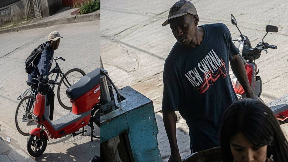 ¿A plena luz del día! Camagüeyano se lleva un iPhone de una motorina y queda grabado