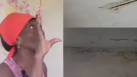 Anciana en La Habana lucha contra una vivienda a punto de caerse