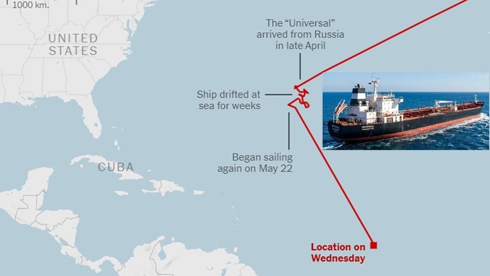 ¡Se fue el diésel ruso! Buque cambia de rumbo y deja a Cuba en ascuas con la crisis eléctrica