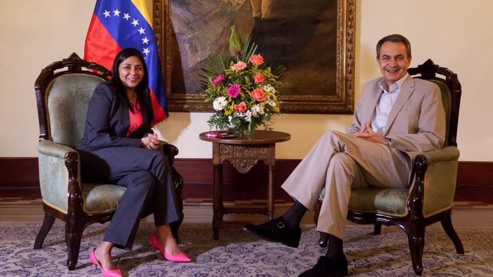 ¡Zafarrancho en España! Delcy Rodríguez, “La Dama” del petróleo, enredada con Zapatero