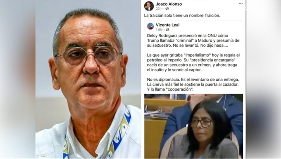 ¿Se le aflojó el coco a Delcy Rodríguez con Trump en la ONU? ¡En Cuba están que trinan!