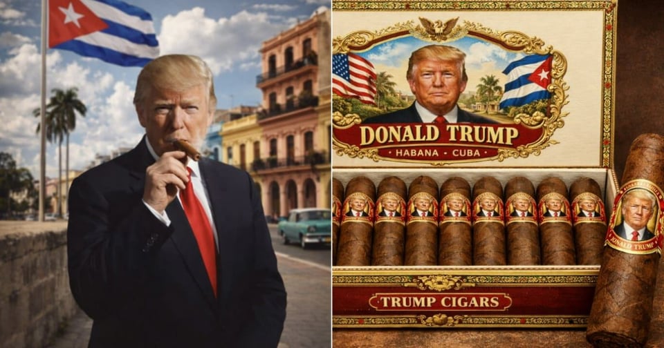 Trump 'fuma' un puro cubano en imagen generada por IA y revoluciona las redes