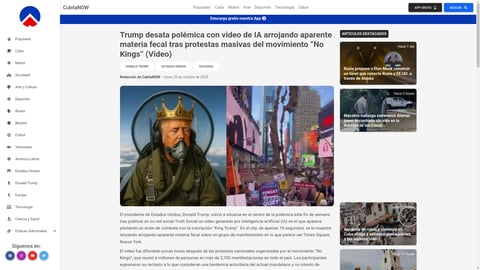 ¡Mira lo que Trump soltó sobre los que protestaban! Video IA causa revuelo