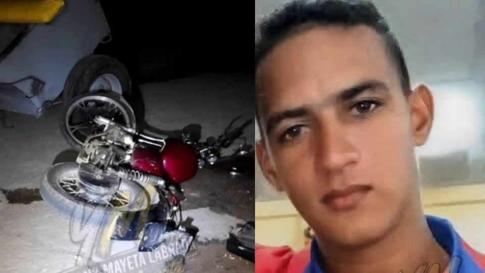 ¿Qué pasó, compay? Moto se estrella con carretón y deja un muerto en Santiago