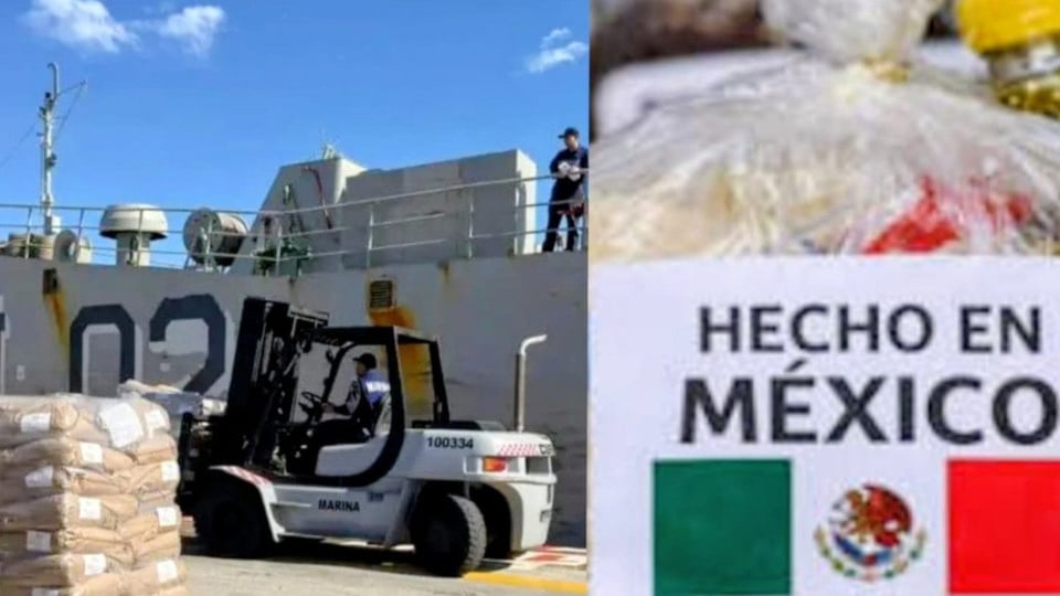 Denuncian que donaciones de México a Cuba terminan a la venta en tiendas en dólares