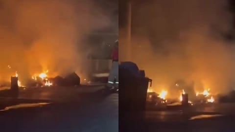 Incendio Devora Contenedores en Santa Marta, Matanzas