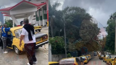 ¡El Vedado es un parqueo! Taxis del estado hacen piquete por una gota de gasolina