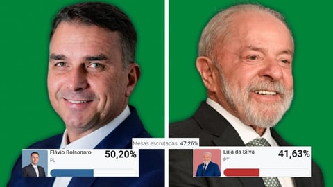 ¡Bochinche en Brasil! Flávio Bolsonaro le pisa los talones a Lula en la primera vuelta