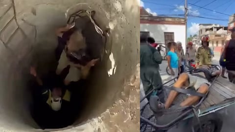 Mujer es trasladada en motorina tras caer en pozo en Bayamo