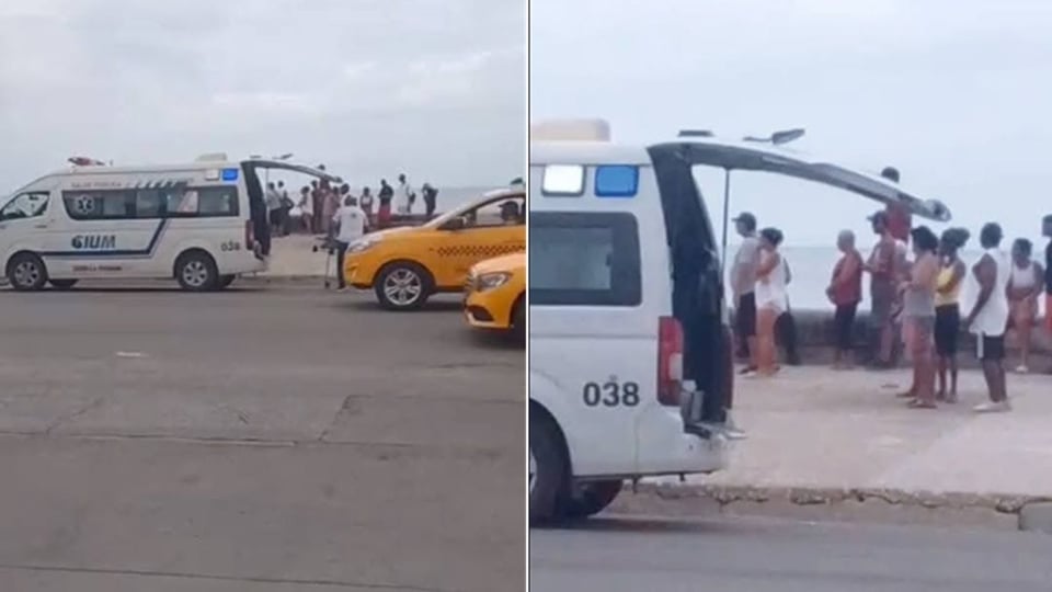 ¡Se dio un chapuzón en El Malecón! Rescatan a hombre caído al mar en La Habana