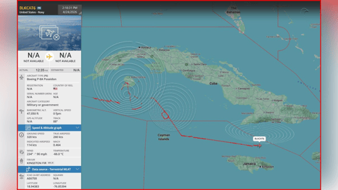 Dron de EE.UU. vigila la costa sur de Cuba en misión de reconocimiento