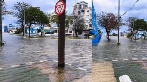 ¡El mar se nos metió hasta la cocina en Plaza! ¡Alerta con las patas mojás!