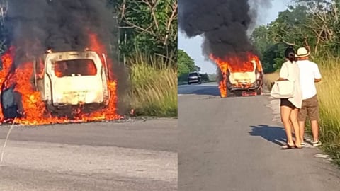 Familia Milagrosamente Ilesa Tras Incendio de Vehículo en Carretera Cubana