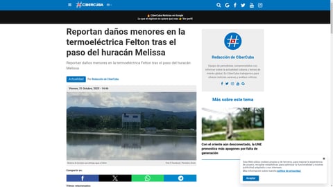 ¡Huracán Melissa Devasta Termoeléctrica Cubana! ¿Podrán Recuperarse a Tiempo?