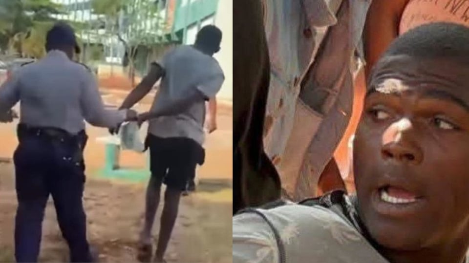 ¡Bochinche en Camilo Cienfuegos! Vecinos pillan a 'ladrón de ropa' y lo entregan a la policía con batazo