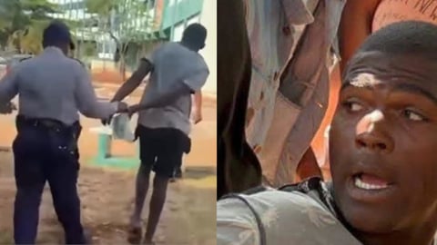 ¡Bochinche en Camilo Cienfuegos! Vecinos pillan a 'ladrón de ropa' y lo entregan a la policía con batazo