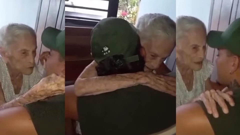 Emotiva Despedida de Joven Cubano a su Abuela Antes de Emigrar