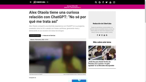 ¿Qué Pasa con ChatGPT? ¡Hasta Alex Otaola Se Asombra Con Lo Que Le Dice!