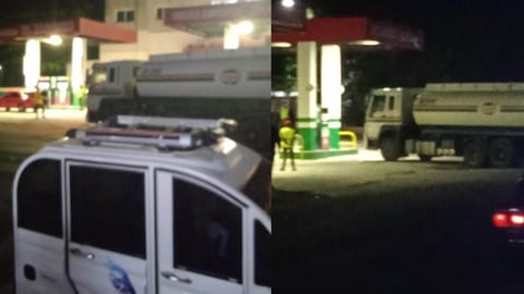 ¡Combustible! ¿Pero a golpe o con el tanque?