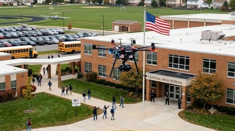 ¿Y si un dron con gas pimienta te pone en cintura en la escuela?