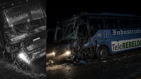 Autobús del equipo de béisbol Industriales sufre aparatoso accidente en ruta a Pinar del Río