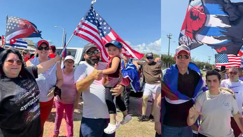 ¿Gritan en Florida o es el calor? Cubanos en Cape Coral arman la tremolina por la libertad de Cuba