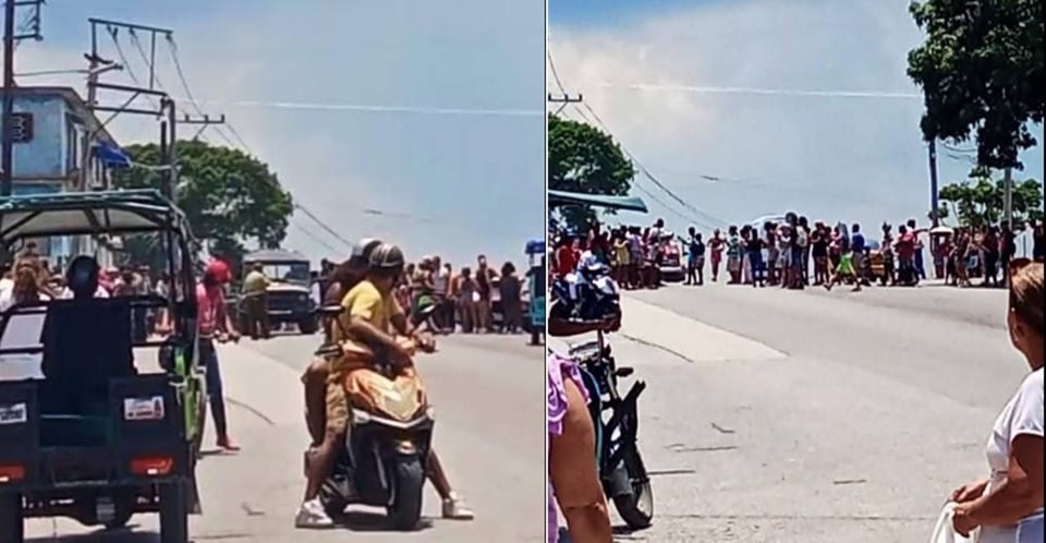 ¿Qué es este bochinche en San Miguel del Padrón? ¡La gente se echó a la calle por la luz y la comida!