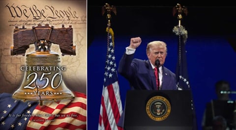 Trump reafirma rechazo al comunismo en el 250 aniversario de EE.UU.